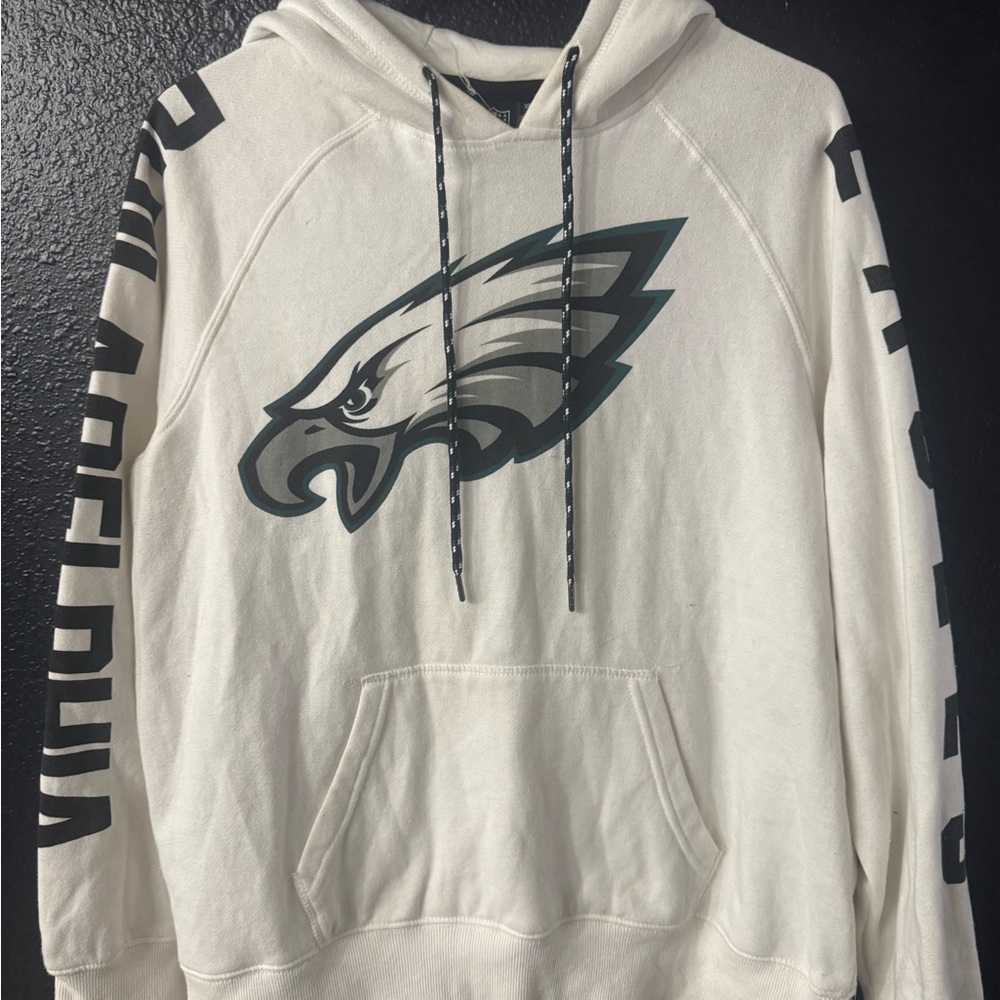 Philadelphia Eagles White Pullover Hoodie Sweater
